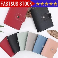 RFID Blocking ID Credit Card Holder 26 Cards Slim PU Leather Pocker Case Wallet