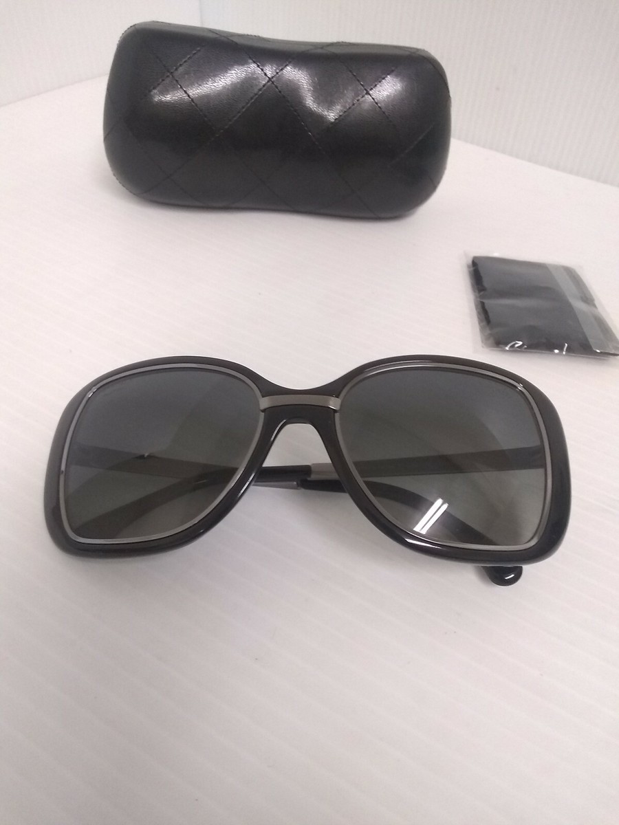 【大人気モデル】CHANEL sunglasses ブラック 芸能人着用 ケース CHANEL Sunglasses Ladies Black Plastic Metal Chain New with