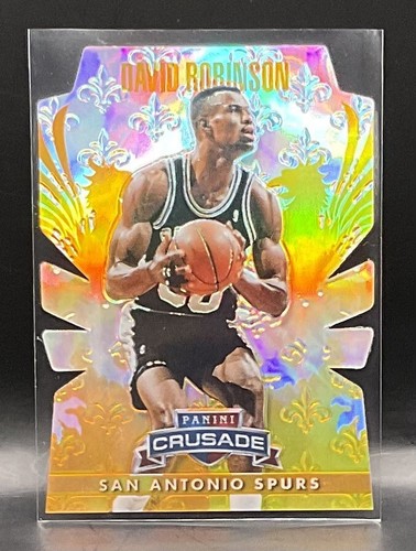 2013-14 DAVID ROBINSON SPURS PANINI CRUSADE #14 ORANGE DIE-CUT 15/99 MVP HOF - Picture 2 of 8