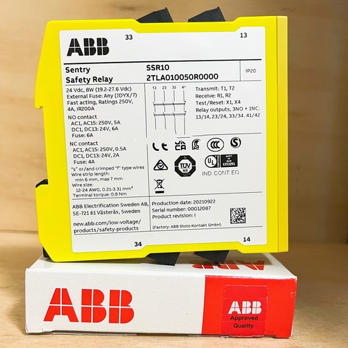 1 piece New ABB SSR10 2TLA010050R0000 Safety Relay 24VDC Free ship - Picture 2 of 3