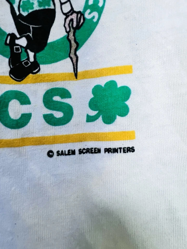 Vintage NBA Boston Celtics "Green Stuff" Sportswear 80s Basketball Shirt Size XL - Image 4 of 4