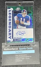 Phil Simms 2022 Panini Contenders Optic Legendary Autograph Green Pulsar 3/25