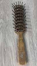 Vintage Goody USA Faux Wood Vented Styling Hair Brush Ball Tipped 7 3/4  