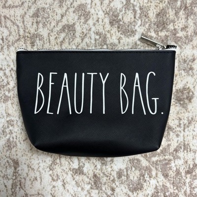 Rae Dunn Zip Top Beauty Bag Minimalist Novelty Make Up Travel