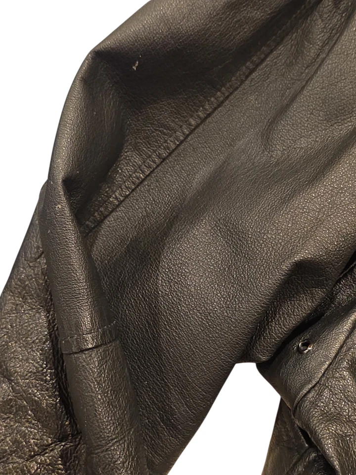 钻石板皮革摩托车夹克 3X Live to Ride Eagle 布贴宽松 — 第 4/4 张图片