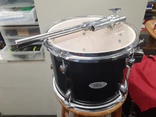 SPL Sound Percussion Unity II Tom Drum 12" X 9"  With Mounting ARM Black Onyx