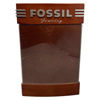 Fossil Holz Werbeaufsteller Schmuck Display Werbung Aufsteller Jewelry Vintage