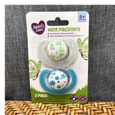 Parent's Choice Vent Pacifiers 2 Pack BPA Free Orthodontic Silicone 6 Months