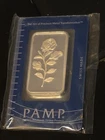 PAMP Suisse Rose 1 Troy Ounce .999 Swiss FINE SILVER Bar In Assay