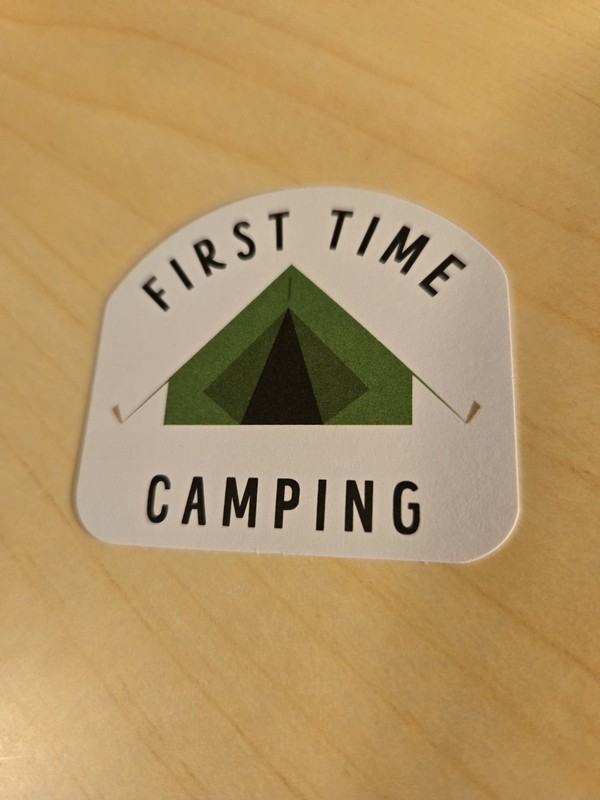 Creative Memories First Time Camping Tent White Green Black Scrapbook Die Cut