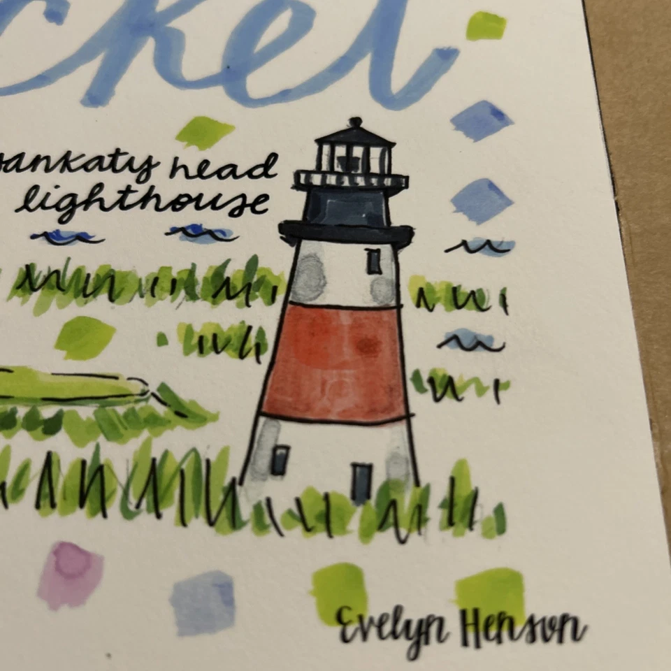 Southern Artist Evelyn Henson NANTUCKET Print 11”x14” - Image 4 of 4