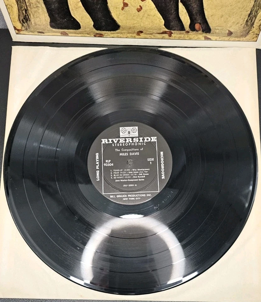 1962 The Compositions Of Miles Davis (Riverside 93504) Vinyl Record LP - Image 4 of 4