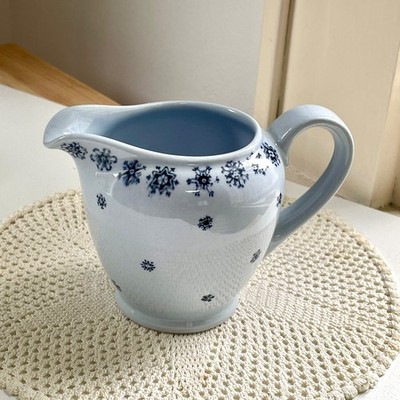 3.5'' Snowflake Arabia Made in Finland 1 Crown Gray Blue Syrup Milk Cream Pitcher