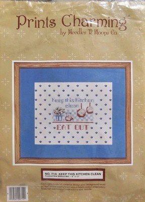 Keep Kitchen Clean cross stitch kit Vintage Prints Charming Needles ...