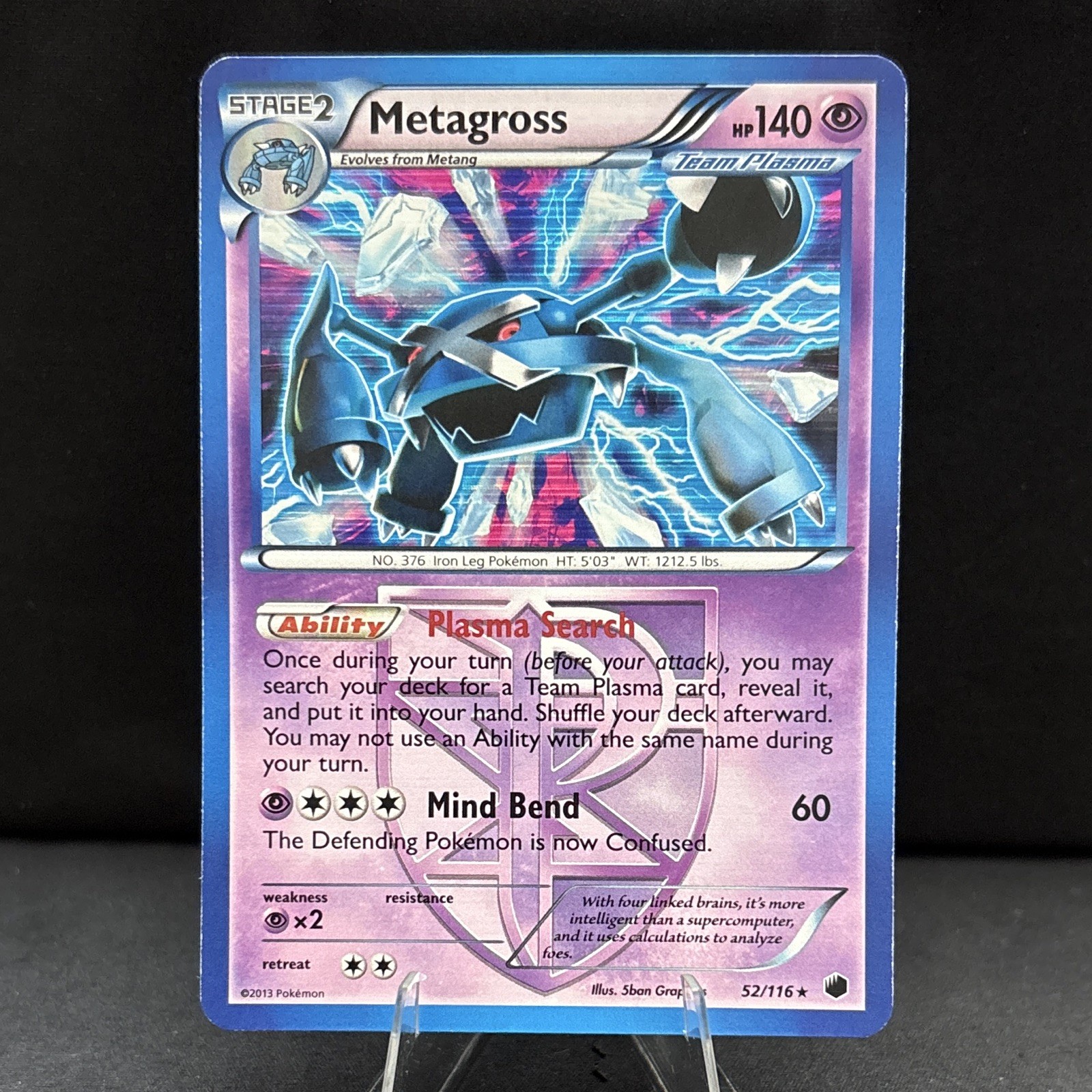 The Pokémon Company Metagross (Team Plasma) 52/116 Plasma Freeze Holo Rare EN
