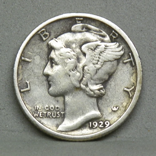 1929-S MERCURY HEAD DIME, XF (#1)