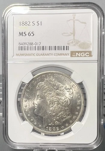 1882-S Morgan Dollar  NGC MS 65..