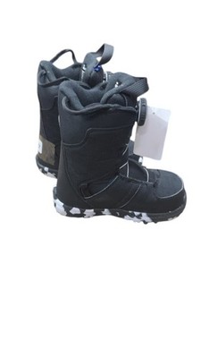 Burton Grom BOA Kids Snowboard Boots Size 12Y Black Soft Flex Winter Sports EUC