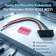 Stecker Stecker 7polig Rückleuchte für Mercedes W204 W203 W211 Kabelstück