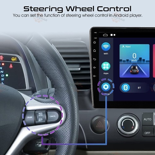 For Honda Civic 2006-2011 Apple CarPlay Android 12 Car Stereo Radio GPS FM+ Cam - Picture 12 of 20