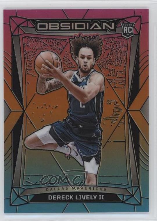 2023-24 Panini Obsidian Electric Etch Neon Flood Dereck Lively II Rookie RC 0ui5