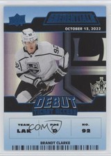 2022-23 Upper Deck Credentials Debut Ticket Access Blue 33/99 Brandt Clarke 0i6