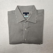 Peter Millar Shirt Mens XL Gray Check Crown Crafted Flex Button Down Cotton