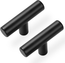 30 Pack Cabinet Knobs Matte Black Drawer Knobs Stainless Steel 2 Inch Overall Le