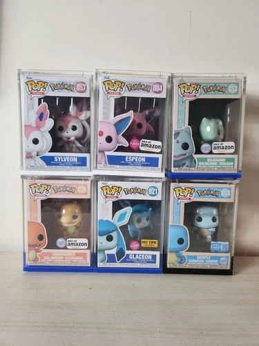 Pokémon Funko Exclusive Pops Lot Of 6. All In Hard Cases