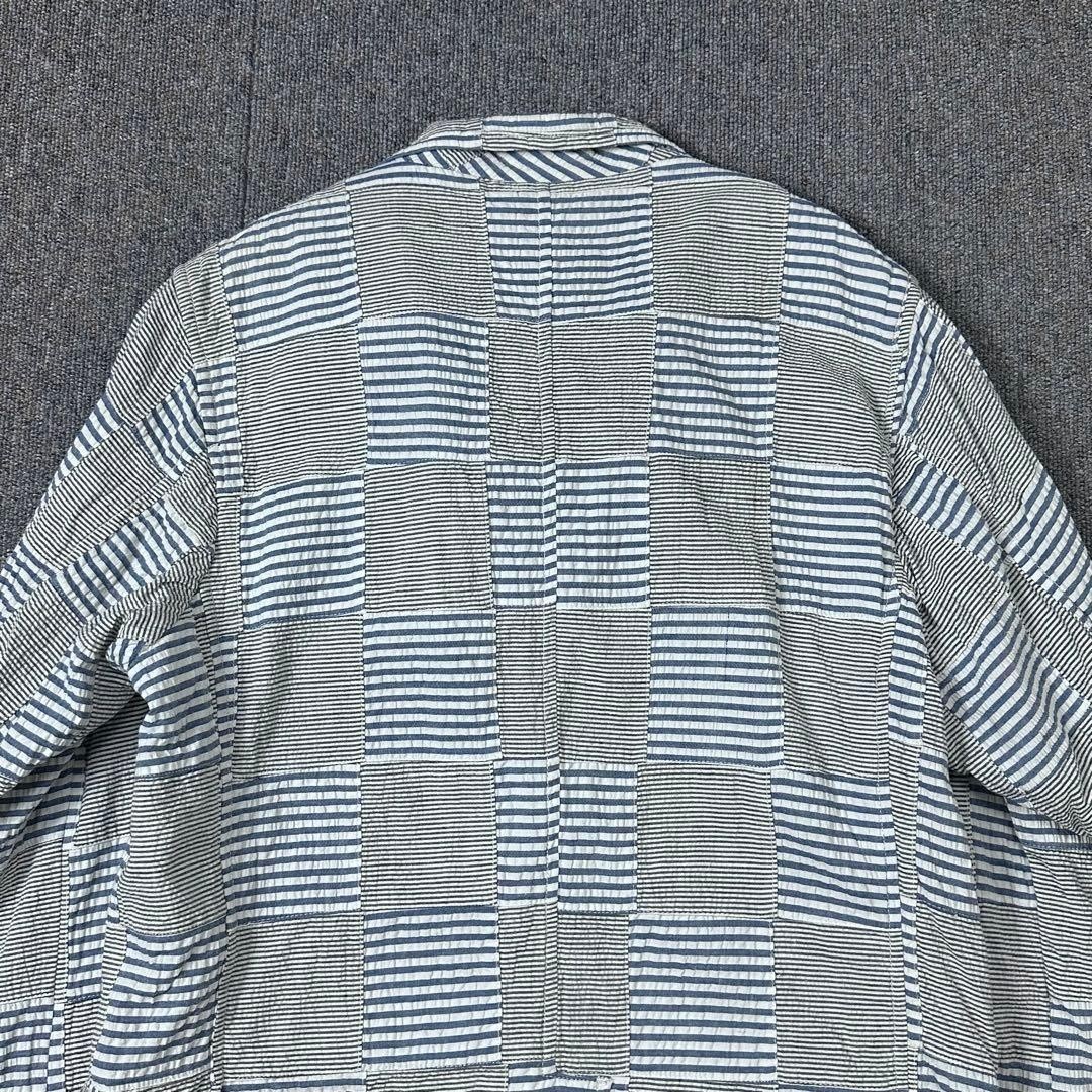 BEAMS PLUS Patchwork Tailored Jacket L Check Stri… - image 4