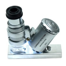 Adjustable Magnifying Loupe Jewelry Pocket Magnifier Loop Eye Coins LED Light b