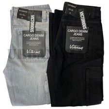 MEN'S BAGGY FIT HEAVY-WEIGHT CARGO DENIM JEANS (30 TO 44)