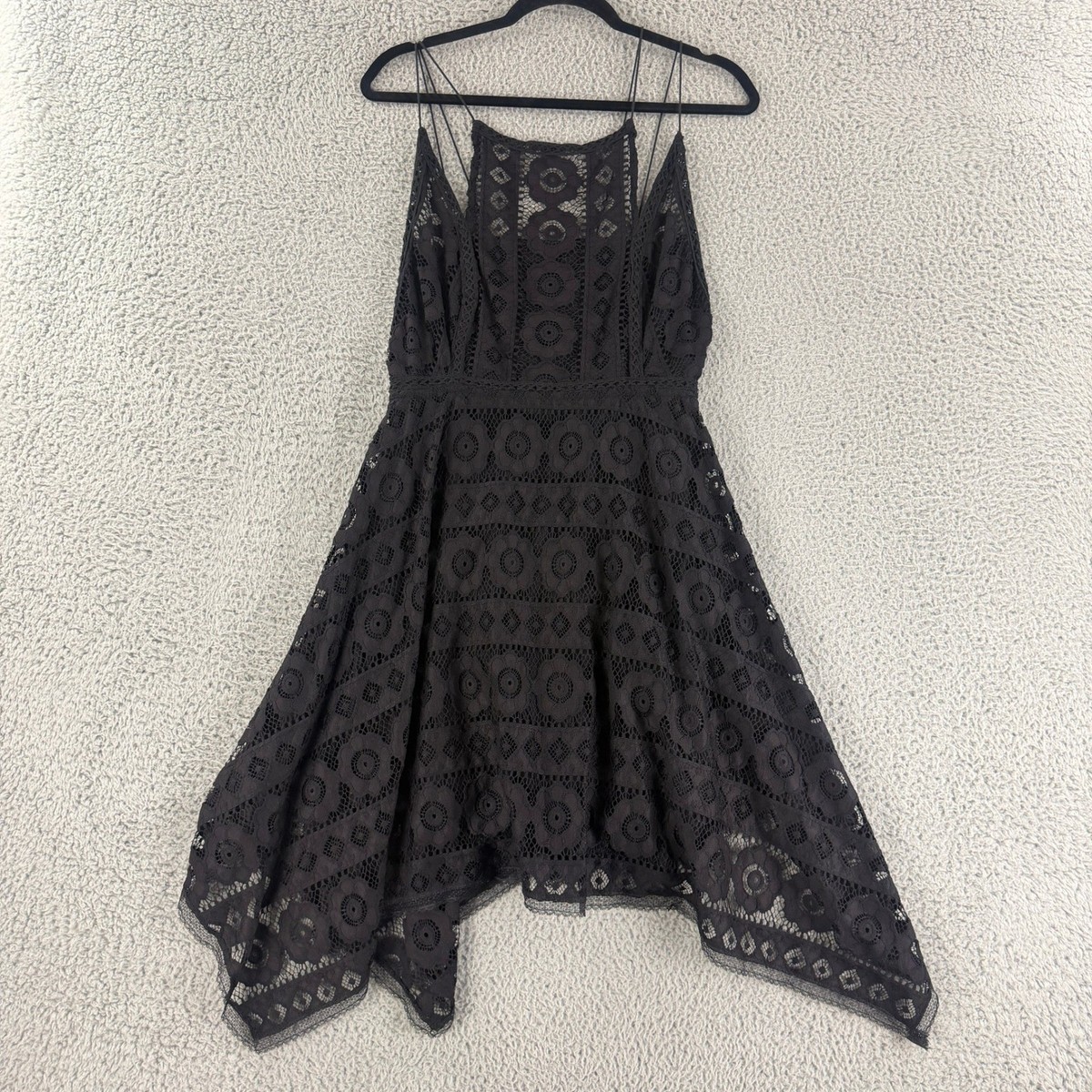 free people just like honey lace dress Free People Just Like Honey Lace Crochet Mini Dress Women 10 Multi Strap  Boho