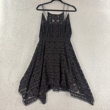 Free People Just Like Honey Lace Crochet Mini Dress Women 10 Multi Strap Boho