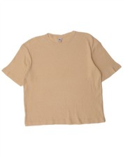 ZARA T-shirt uomo top XL beige cotone DF06