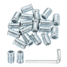 20 Pcs Threaded Insert for Wood, 5/16" - 18 Metal Threaded Studs 20mm Length