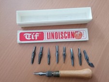 TIF Linolschnitt Werkzeug Holzgriff  10 teilg...