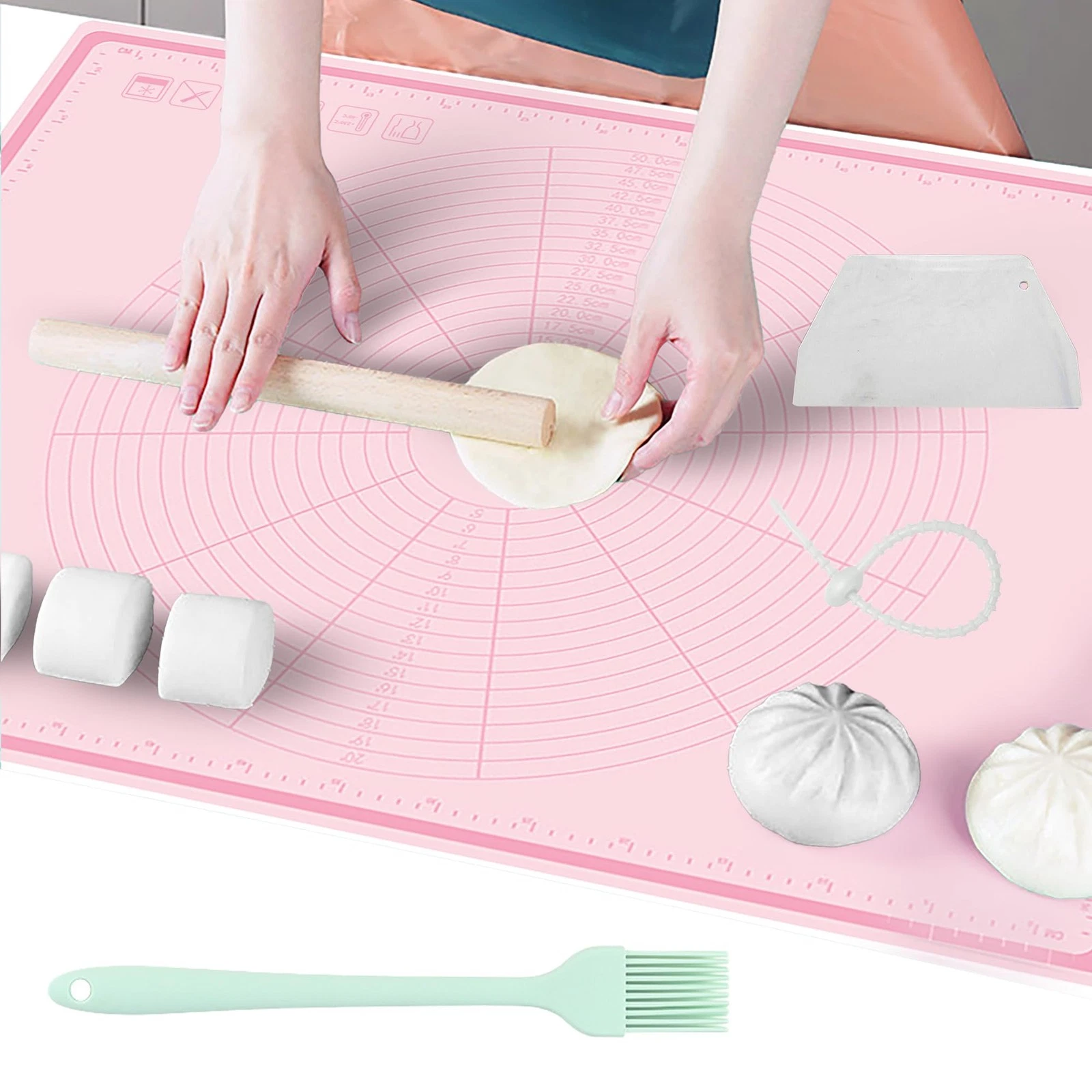 Silicone Baking Mat 32" x 24", Extra Thick Non-stick Pastry Mat with Measurem...
Opens in a new wind