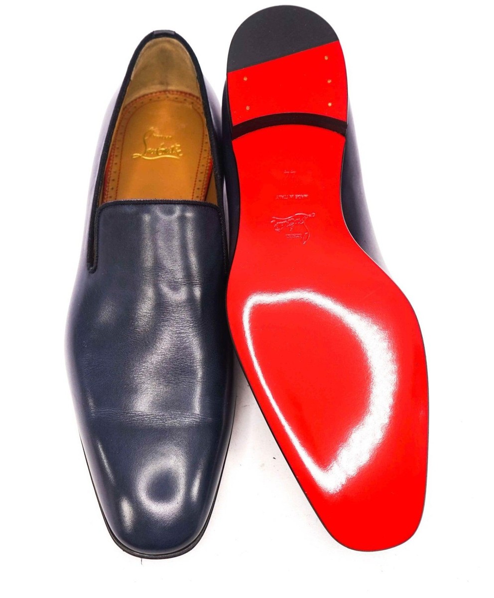 $1,050 CHRISTIAN LOUBOUTIN - Navy Blue Leather *DANDELION  display picture 3