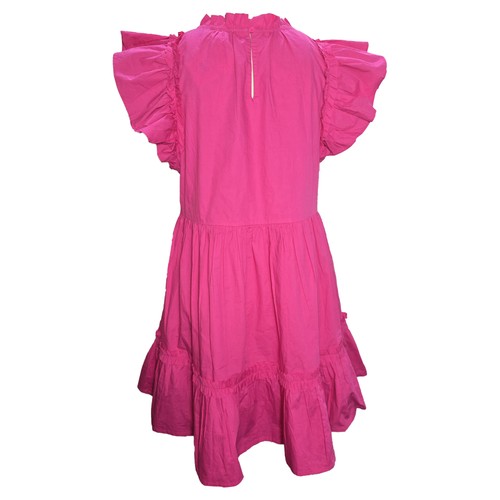 Caroline Constas Ruffled Mini Tiered Dress In Cotton Women Pink M - Picture 5 of 9