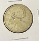 1942 Canada 25 Cents Quarter 0.8000 Silver ASW 0.15 Oz Coin Free Shipping