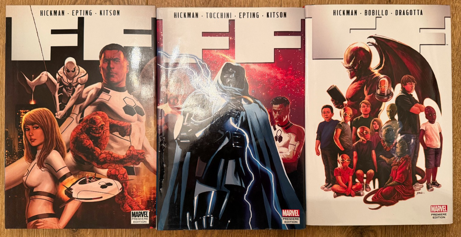 FF 1,2,3 Marvel Premiere Edition Hickman Hardback Hardcover Graphic Novel