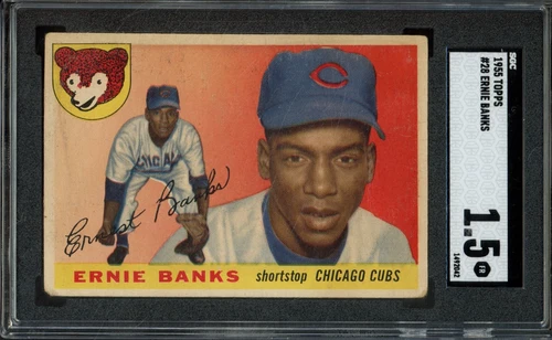 1955 Topps ERNIE BANKS #28 Chicago Cubs SGC 1.5 FAIR
