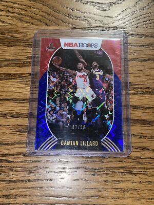 2020-21 Nba Hoops #101  Damian Lillard /59 blue explosion