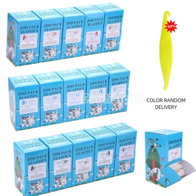 Dental Orthodontic Elastic Rubber Bands Latex Braces Zoo Pack 3.5/5.0/6.5 OZ