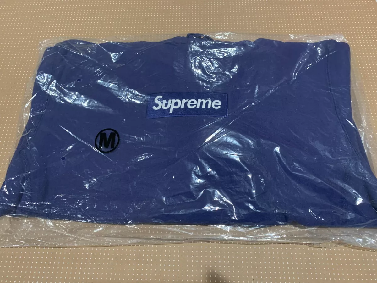 Supreme Box Logo Hooded Washed Navy M