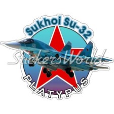 SUKHOI Su-32 Russische Luftwaffe Suchoi Russland Sowiet Aufkleber, Vinyl Sticker
