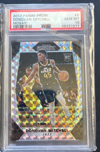 Donovan Mitchell PSA 10 GEM MINT 2017-18 Panini Prizm Mosaic RC #5 Cavs
