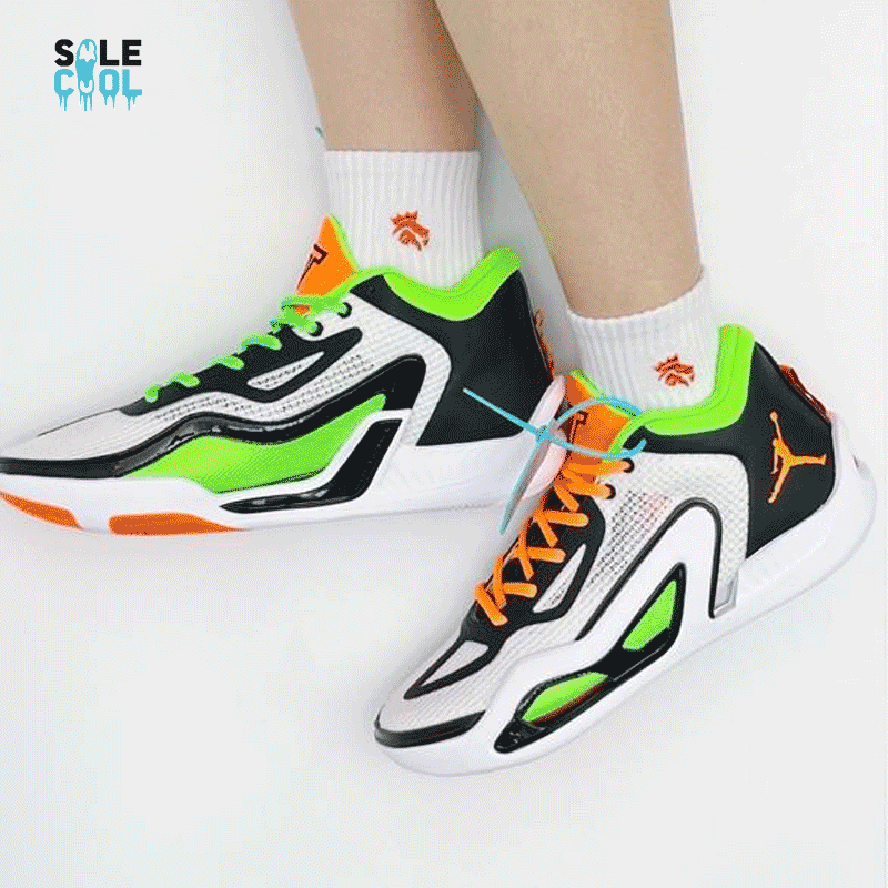 Air Jordan Tatum White Orange Green Home Team Jason Tatum Air Jordan Tatum White Orange Green Home Team Jason Tatum