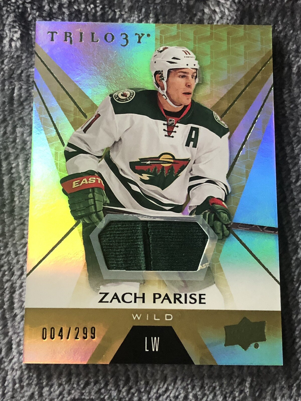 2016-17 Upper Deck Trilogy Green Relics /299 Zach Parise #39